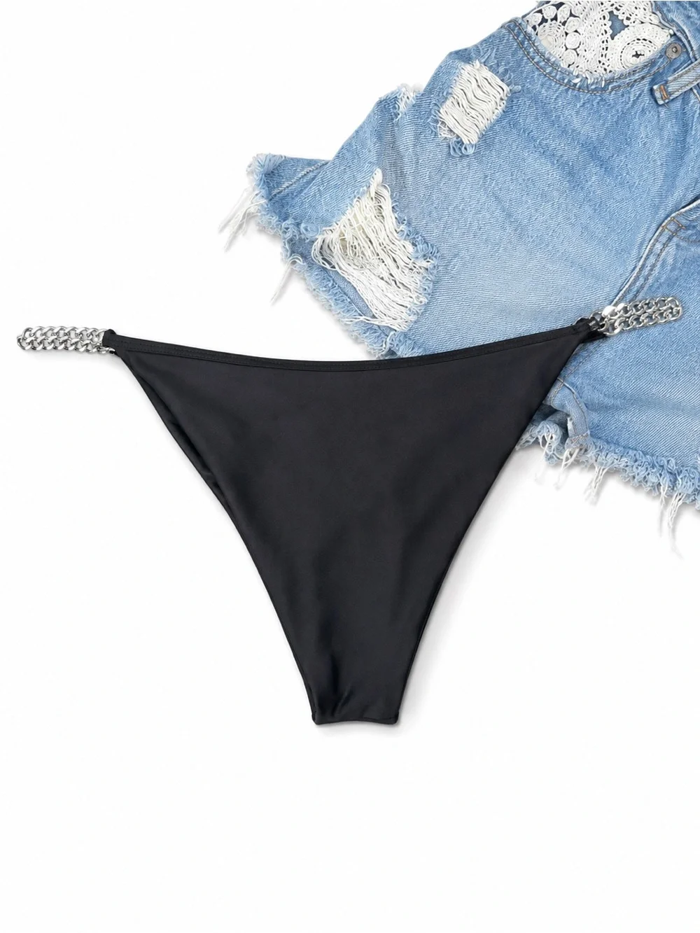 l/xl (no tag!) bikini chain goth bottom from shein